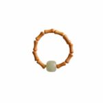 Buddha Stones Hetian Jade Beaded Bamboo Prosperity Luck Ring Ring BS 11