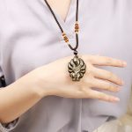Buddha Stones Natural Rainbow Obsidian Gold Sheen Obsidian Nine Tailed Fox Positive Necklace Pendant Necklaces & Pendants BS 13