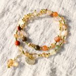 Buddha Stones Colorful Rutilated Quartz Double Wrap Spiritual Growth Bead Bracelet Bracelet BS 4