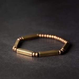 Buddha Stones Tibetan Simple Design Copper Wealth Luck Bracelet Bangle Bracelet Bangle BS 18cm