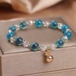 Buddha Stones Candy Agate Healing Harmony Bead Charm Bracelet Bracelet BS 3
