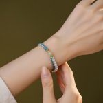 Buddha Stones 925 Sterling Silver Hetian Jade Braided Rope Pearl Abundance Bracelet 6