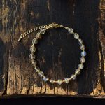 Buddha Stones Natural Moonstone 14K Gold Healing Positive Bracelet Bracelet BS 5