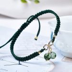 Buddha Stones Natural Strawberry Quartz Amethyst Green Phantom Bead Positive Bracelet Bracelet BS Green Phantom(Self-acceptance♥Confidence)(Bracelet Size 16+5cm)