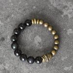 Buddha Stones Rainbow Obsidian Copper Bead Positive Transformation Bracelet Bracelet BS 2