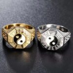 Buddha Stones Yin Yang Symbol Copper Luck Ring Rings BS main