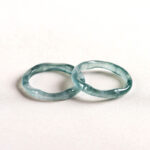 Buddha Stones Natural Jade Bamboo Prosperity Abundance Ring Ring BS 11