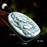 Buddha Stones Natural Jade Ganesh Ganpati Elephant Protection Amulet Necklace Pendant Necklaces & Pendants BS 8