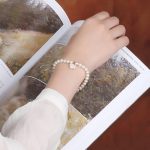 Buddha Stones 14K Gold Plated Natural Pearl Crystal Shell Charm Bead Bracelet Bracelet BS 4
