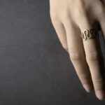 Buddha Stones Simple Curved Brass Design Copper Luck Wealth Adjustable Ring Ring BS 6