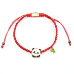 Buddha Stones Tibetan Handmade Panda Bamboo Lucky Red String Bracelet Bracelet BS 5