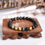 Buddha Stones  Anxiety Stress Healing Crystal Tiger Eye Bead Bracelet Bracelet BS Dreamy Tiger Eye