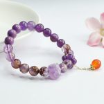 Buddha Stones Natural Amethyst Purple Phantom Gemstone Spiritual Awareness Bracelet Bracelet BS 4