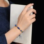 Buddha Stones Handmade Natural Lazurite Bead Positive Rope Bracelet Bracelet BS 8