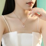 Buddha Stones 925 Sterling Silver Ginkgo Leaf Butterfly Rose Chalcedony Hetian Jade Peace Buckle Fu Character Harmony Necklace Pendant Necklaces & Pendants BS 3