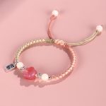 Buddha Stones Yanyuan Agate Cat Claw Paw White Bodhi Seed Fu Character Positive Braided Rope Bracelet Bracelet BS 10