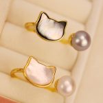Buddha Stones Natural Pearl Copper Cat Healing Necklace Pendant Earrings Bracelet Necklaces & Pendants BS 7
