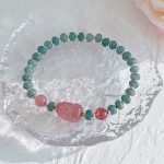 Buddha Stones Natural Hetian Jade Pearl Peace Buckle Fu Character Gourd Money Bag Strawberry Quartz PiXiu Luck Bracelet Bracelet BS 14