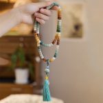 Buddha Stones 108 Mala Beads Bodhi Seed Buddha Hand Lotus Engraved Harmony Bracelet Mala Bracelet BS Gradient Bodhi Seed