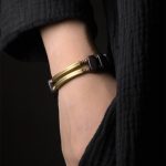 Buddha Stones Tibetan Ebony Wood Copper Balance Double Layer Bracelet Bracelet BS 2