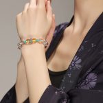 Buddha Stones 925 Sterling Silver Chinese Zodiac Natal Buddha Auspicious Groups White Crystal Hetian Jade Healing Bracelet Bracelet BS 11