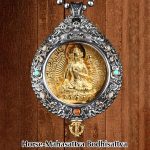 Buddha Stones Chinese Zodiac Natal Buddha Thangka Nine Palaces Eight Diagrams Wealth Rotatable Necklace Pendant Necklaces & Pendants BS Horse-Mahasattva Bodhisattva