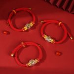 Buddha Stones 999 Sterling Silver Chinese Zodiac Natal Buddha Red Rope Luck Strength Handcrafted Kids Bracelet Bracelet BS 2