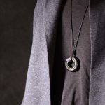 Buddha Stones Zen Circle Ebony Wood Peace Calm Necklace Pendant Necklaces & Pendants BS 3