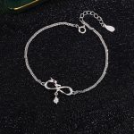 Buddha Stones Year Of The Dragon 999 Sterling Silver Zircon Endless Knot Tail Charm Luck Protection Bracelet (Extra 30% Off | USE CODE: FS30) Bracelet BS 2