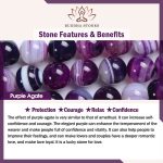 Buddha Stones Purple Agate Protection Bracelet Bracelet BS 1