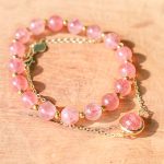 Buddha Stones Sun Stone Strawberry Quartz Crystal Positive Bracelet Bracelet BS 4