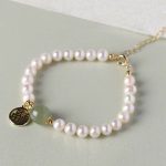 Buddha Stones Natural Pearl Hetian Jade Happiness Healing Bead Bracelet Bracelet BS 4