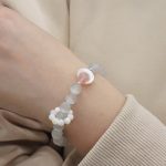 Buddha Stones 925 Sterling Silver Natural Amethyst Aquamarine Pink Crystal Cat's Eye Healing Crescent Moon Bracelet Bracelet BS Cat's Eye(Peace♥Support)(Wrist Circumference 14-16cm)