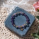 Buddha Stones Natural Amethyst Inner Peace Healing Star Charm Bracelet Bracelet BS 2