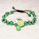 Buddha Stones Financial Success Jade Braided Weave Prosperity Abundance Anklet Anklet BS 4
