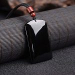 Buddha Stones Black Obsidian Dragon Phoenix Success Necklace Pendant Necklaces & Pendants BS 5