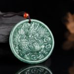 Buddha Stones Natural Jade Kirin Abundance String Necklace Pendant Necklaces & Pendants BS 6