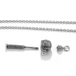 Buddha Stones Tibetan Om Mani Padme Hum Prayer Wheel Lotus Wisdom Rotatable Necklace Pendant Necklaces & Pendants BS 7