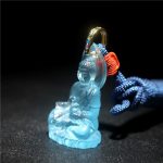 Buddha Stones Blue Tathagata Buddha Medicine Buddha Liuli Crystal Serenity Amulet Necklace Pendant Necklaces & Pendants BS 1