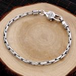 Buddha Stones Tibetan Double Dorje Om Mani Padme Hum Buddha Swastika Vajra Strength Bracelet Bracelet BS 1