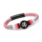 Buddha Stones Buddha Character Ebony Handcrafted Rope Bracelet Bracelet BS Pink 18cm