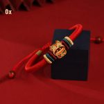 Buddha Stones Handmade 925 Sterling Silver Year of the Dragon Cute Chinese Zodiac Luck Braided Red Bracelet Bracelet BS Ox(Wrist Circumference 14-19cm)