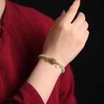 Buddha Stones Chinese Zodiac Lucky Tiger Jade Abundance Bracelet Bracelet BS 2