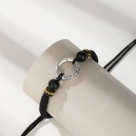 Buddha Stones 925 Sterling Silver Peace Buckle Auspicious Clouds Fortune Braided Bracelet Bracelet BS 2