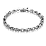 Buddha Stones 925 Sterling Silver Om Mani Padme Hum Carved Design Creativity Metal Bracelet Bracelet BS 1