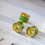 Buddha Stones Round Cyan Jade Luck Necklace Pendant Necklaces & Pendants BS 1