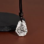 Buddha Stones 999 Sterling Silver Ksitigarbha Buddha Zakiram Goddess Necklaces Pendants Necklaces & Pendants BS Ksitigarbha Buddha