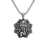 Buddha Stones Pure Tin Ganesh Ganpati Elephant Protection Amulet Necklace Pendant Necklaces & Pendants BS Ganesh Pendant&Common Chain