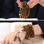 Buddha Stones Tibetan Rosewood Protection Calm Bracelet Mala Mala Bracelet BS 19
