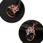 Buddha Stones Peacock Amber Fortune Love Necklace Pendant Ring Necklaces & Pendants BS 5